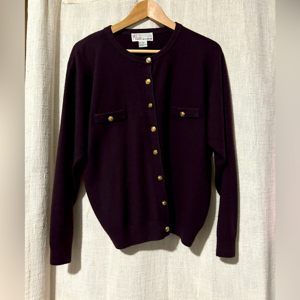 COPY - Purple buttoned cardigan